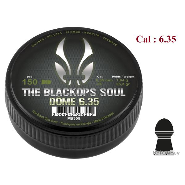 Plombs Black Ops SOUL  DOME   - Cal. 6.35 mm  X 150