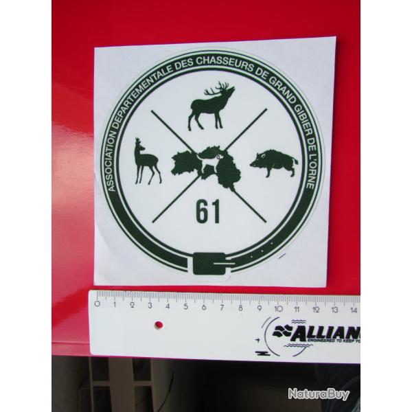 Autocollant - Association D�partementale des Chasseurs de Grand Gibiers de l'Orne 61 - Sticker