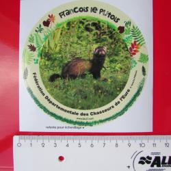 Autocollant - Fran&ccedil;ois le Putois - F&eacute;d&eacute;ration D&eacute;partementale des Chasseurs de l'Eure - Sticker