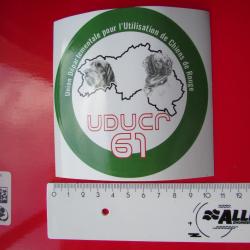 Autocollant - Union D&eacute;partementale pour l'Utilisation de Chiens de Rouge - UDUCR 61 - Sticker