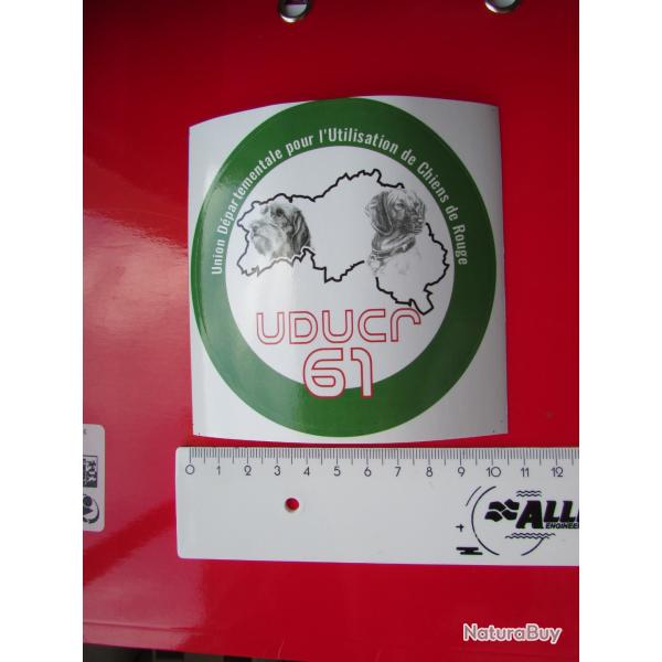 Autocollant - Union D�partementale pour l'Utilisation de Chiens de Rouge - UDUCR 61 - Sticker