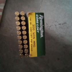 Bo&icirc;te 20  balles Remington CORE-LOKT PSP 300 win mag 180 GR livraison comprise