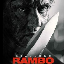 Couteau Rambo 5 Last Blood Lame Acier Inox Manche Polym&egrave;re Etui Cuir NON NUMEROT&eacute; Rambo V 001