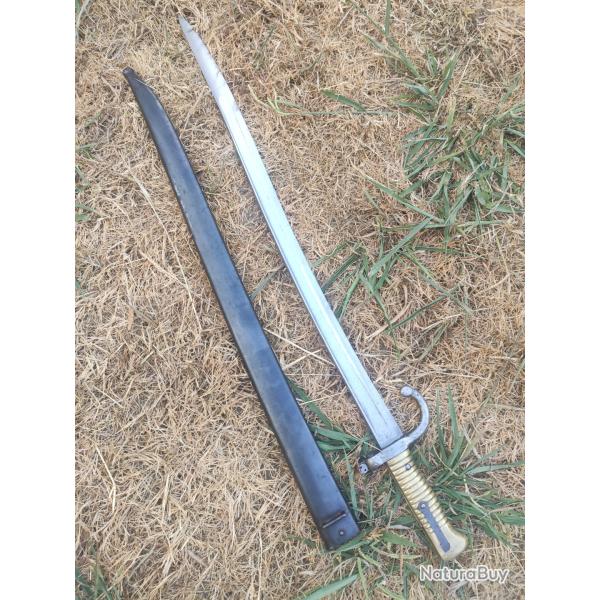 Ba�onnette mod�le 1866 pour fusil Chassepot fabrication Tulle