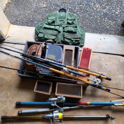 Ensemble complet p&ecirc;che truite/rivi&egrave;re - 2 cannes Garbolino Kevline carbone + accessoires