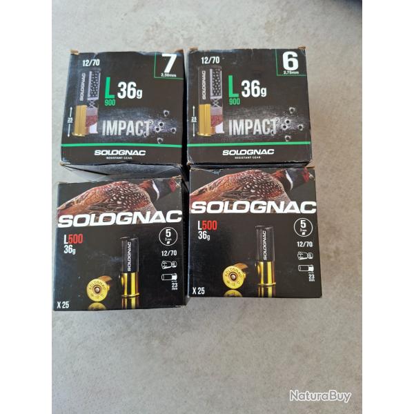 Munitions chasse calibre 12 /70