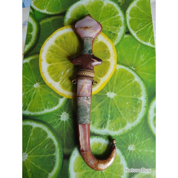 Couteau  poignard pierre semi-pr�cieuse