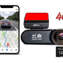 Dashcam 4G GPS Surveillance 24/7 Audio Bidirectionnel - Carte 128 go - Guide FR - Garantie 2 ans