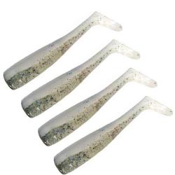 Leurre Souple Astushad 85 Blanc Flash - Par 4