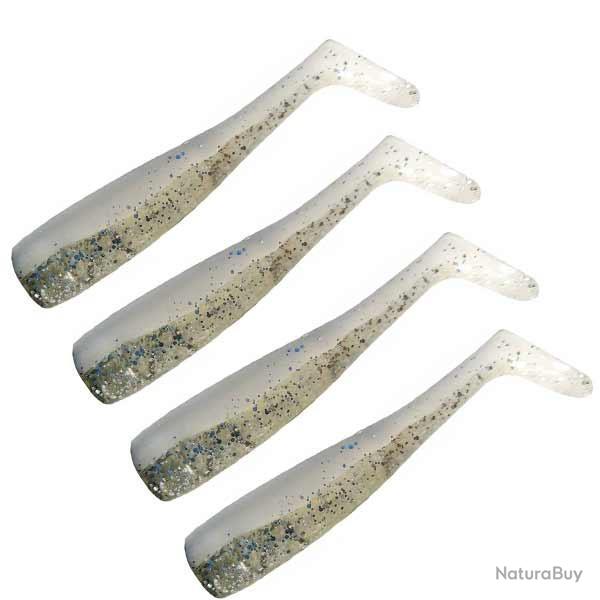 Leurre Souple Astushad 85 Blanc Flash - Par 4