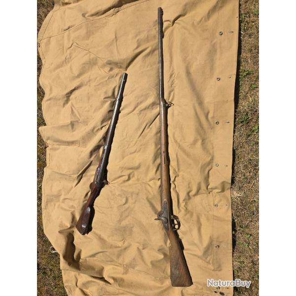 Lot de deux fusils anciens 1754 et 1777