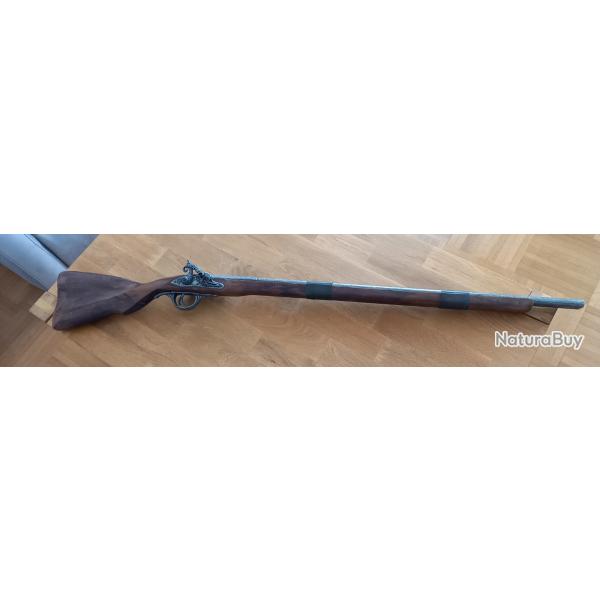 R�plique d�corative fusil ancien � silex - Bois et m�tal - Paris 1809