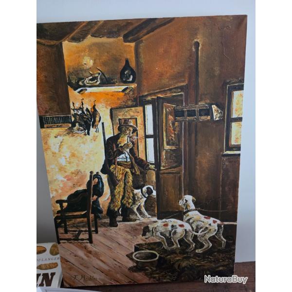 Peinture sc�ne de chasse