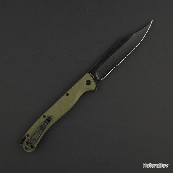 Couteau Daggerr Toothpick Linerlock Clip Point Acier 8Cr14MoV Manche ABS Vert Olive DGRTPFOLBW