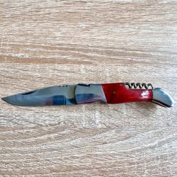 Couteau Laguiole 7cm avec tire-bouchon et &eacute;tui