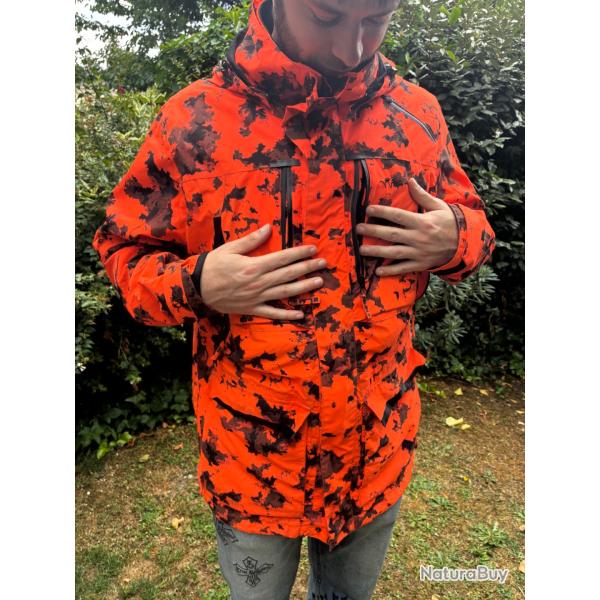 Veste de chasse Blaser Outfits "Blaze" 2 en 1 - Orange Camouflage - Taille XL - tr�s bon �tat