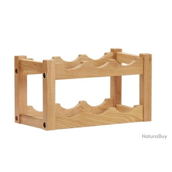 Casier bouteilles bois ch�ne 37x21x21 cm 6 bouteilles autoportant