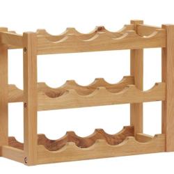 Casier bouteilles bois ch&ecirc;ne 47x21x36 cm 12 bouteilles autoportant