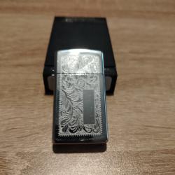 Zippo USA 2012 Briquet Essence Deep Carve Floral Grav&eacute; Fonctionnel Authentic
