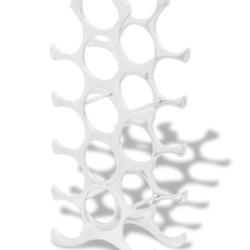 Casier bouteilles aluminium argent&eacute; 15 bouteilles design moderne