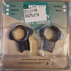 Colliers acier Hauts KONUS 25,4mm/1" pour rail 11mm HILMAR SUPER DESTOCK !!!