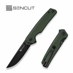 Couteau Sencut Stria Lame Acier D2 Manche Micarta Canvas Vert Liner Lock S251122
