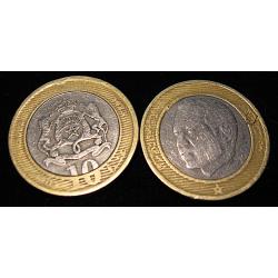 Maroc , piece de 10 dirham 2022 bi metal diametre 26,8 mm