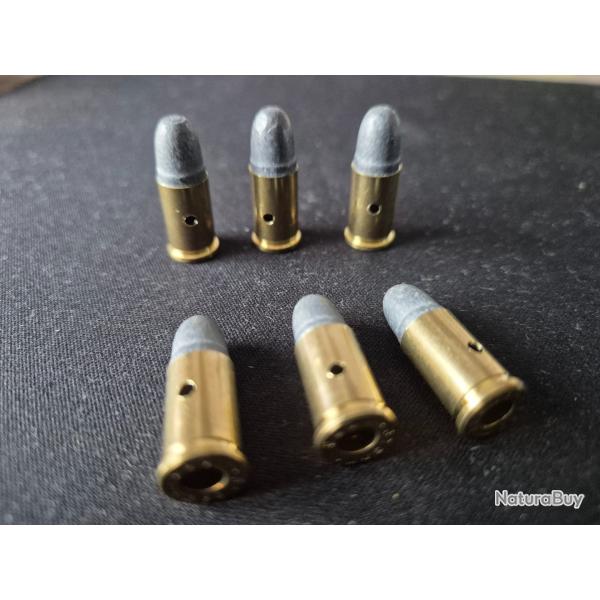lot de 6 munitions 32 s&w neutralis� t�te ronde plomb