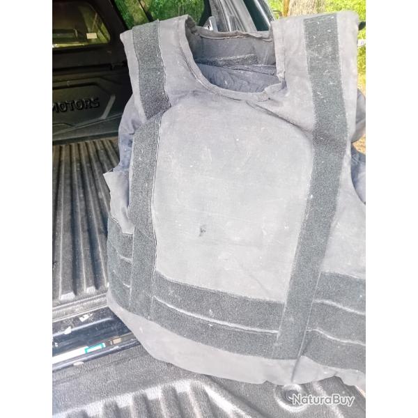 GILET PARE BALLES LOURD IRLANDAIS EN KEVLAR + CERAMIQUE NIVEAU 3+ TAILLE XL CONTRE ARMES DE GUERRE