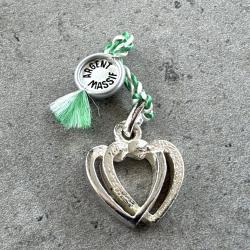 Pendentif argent massif neuf - coeurs entrecrois&eacute;s - prix fixe