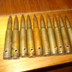 10 cartouches 7,92 mm WW1 NEUTRALISEES