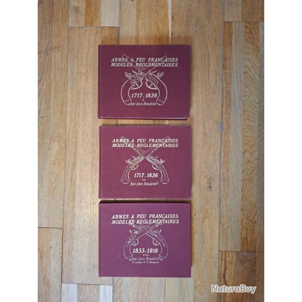 Jean Boudriot 3 tomes Armes a feu francaises modeles reglementaires