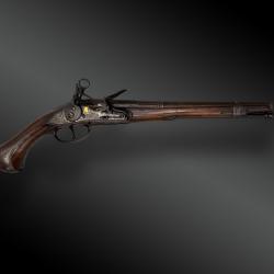 PISTOLET &Agrave; SILEX, PAR JUAN FERNANDES - MADRID 1734 - PLATINE &Agrave; LA MODA