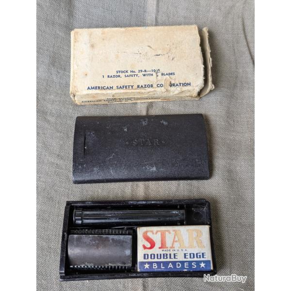 WW2 US RASOIR MILITAIRE AM�RICAIN " STAR " DANS SA BO�TE ET EMBALLAGE R�F�RENC� G.I (39-45)