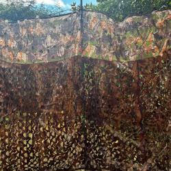 Filet de camouflage chasse effet feuillage - 2,5m x 1,6m - Bon &eacute;tat