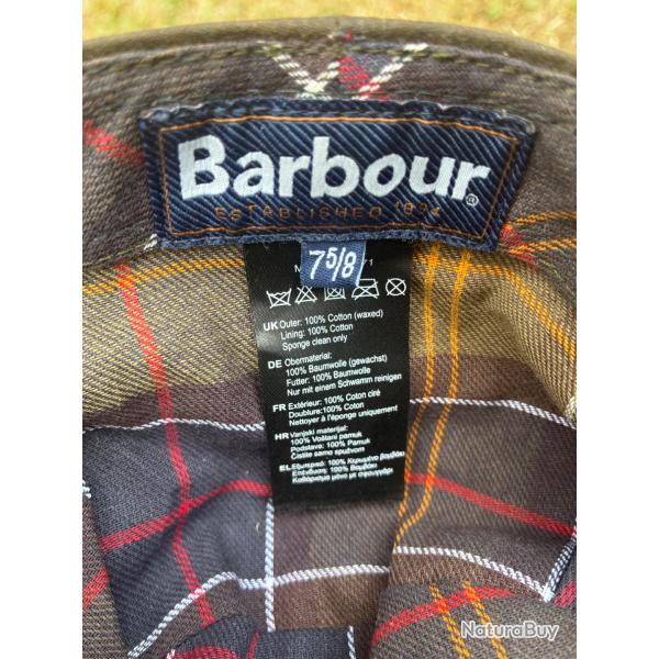 Casquette plate Barbour Crieff - Tweed style anglais - Taille 7 5/8 - Tr�s bon �tat
