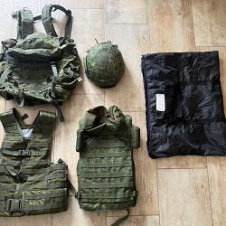 lot complet Ratnik Armocom Technicolor - Gilet 6B46, casque 6B47, 6Sh177, 6Sh122, ...