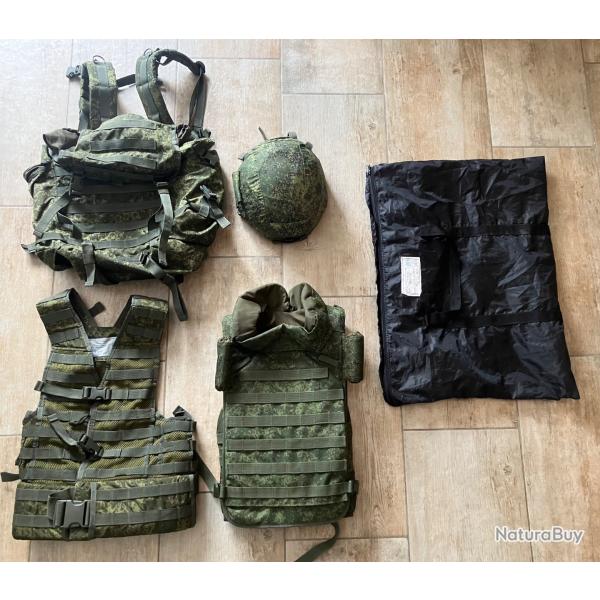 lot complet Ratnik Armocom Technicolor - Gilet 6B46, casque 6B47, 6Sh177, 6Sh122, ...