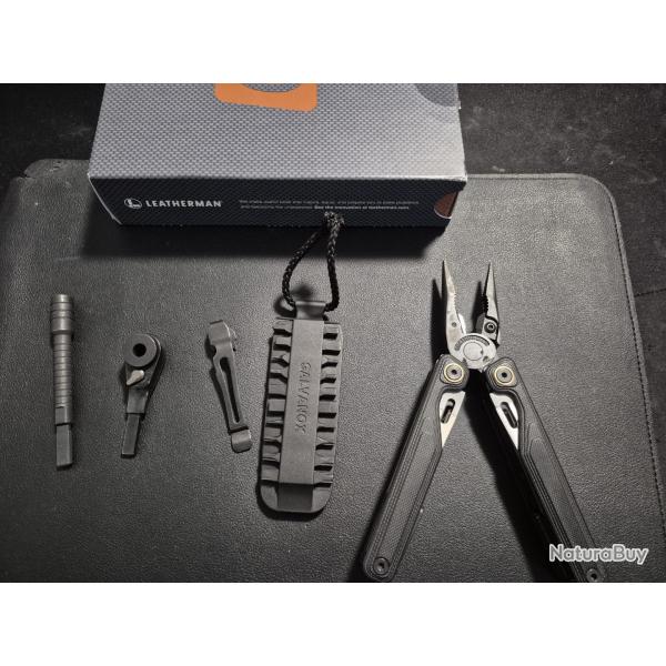 Pack Leatherman Wave Alpha (MagnaCut & G10) + Ratchet Driver + Rallonge + Embouts Galvanox