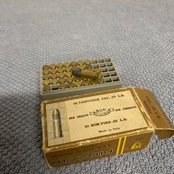 Bo&icirc;tes de munitions vintage pour collection FIOCCHI calibre 22lr production 1975-1982