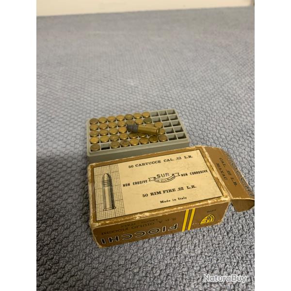 Bo�tes de munitions vintage pour collection FIOCCHI calibre 22lr production 1975-1982