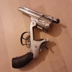 RARE REVOLVER S&W 44-40 VENTE LIBRE (CAT. D) DOUBLE ACTION, CONSERVATION PARFAITE + SON HOLSTER.