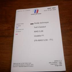 Guide Technique Fusil d'Assaut  MAS 5.56 mm Mod&egrave;le F1 (FA MAS 5.56 F1)