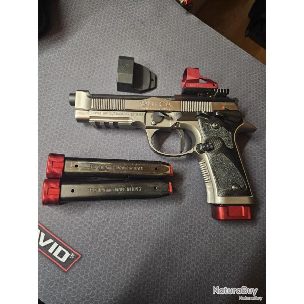 Pistolet Beretta 92X Performance - 9x19 - 5" - 3 Chargeurs - D�tente Match