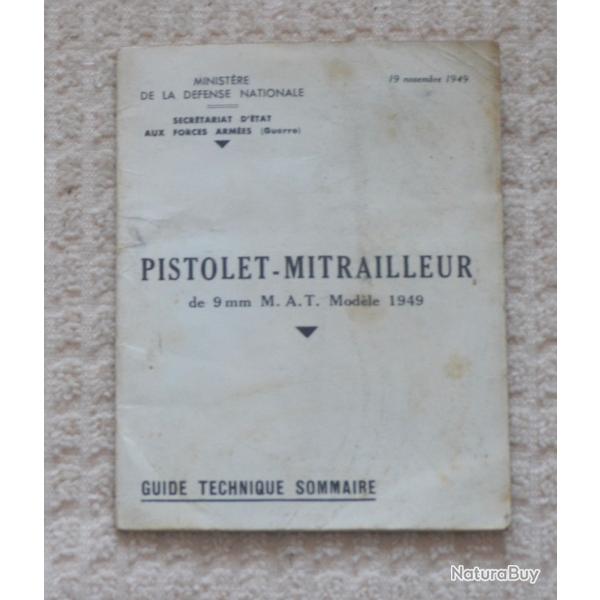 Livret technique simplifi� MAT 49 arm�e fran�aise