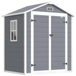 Abri de jardin cabanon rangement pour outils 183 x 134 x 210 cm grande capacit&eacute; ventilation moderne