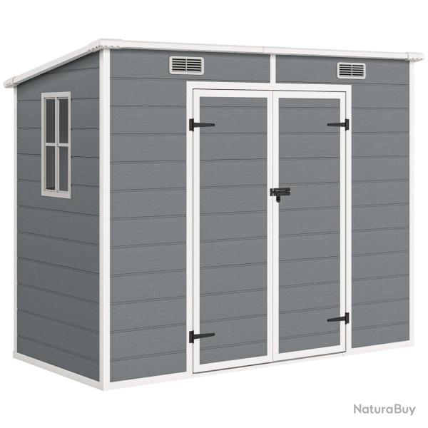 Abri de jardin ext�rieur 238 x 125 x 183 cm �tanche porte verrouillable avec fen�tre et plancher co