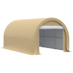 Abri voiture 500 x 300 x 240 cm imperm&eacute;able armature galvanis&eacute;e porte enroulable zipp&eacute;e contemporai