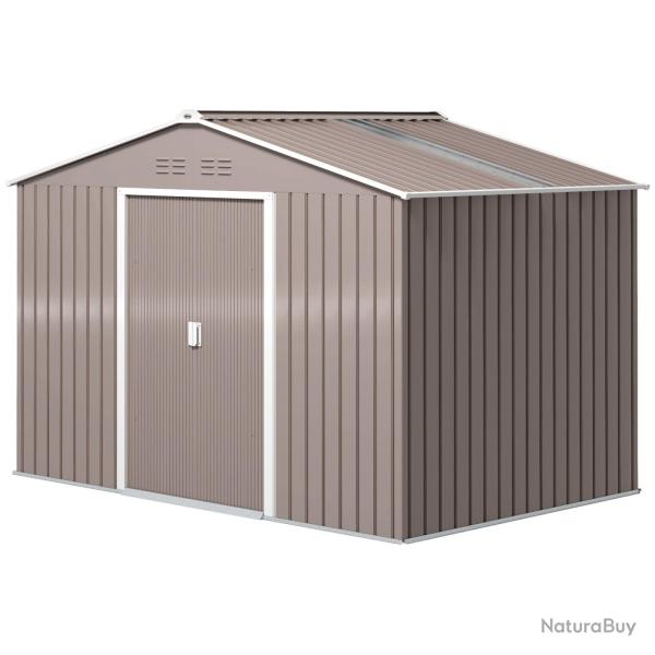 Abri de jardin ext�rieur 277 x 195 x 192 cm double porte coulissante ventilation toit inclin� moder