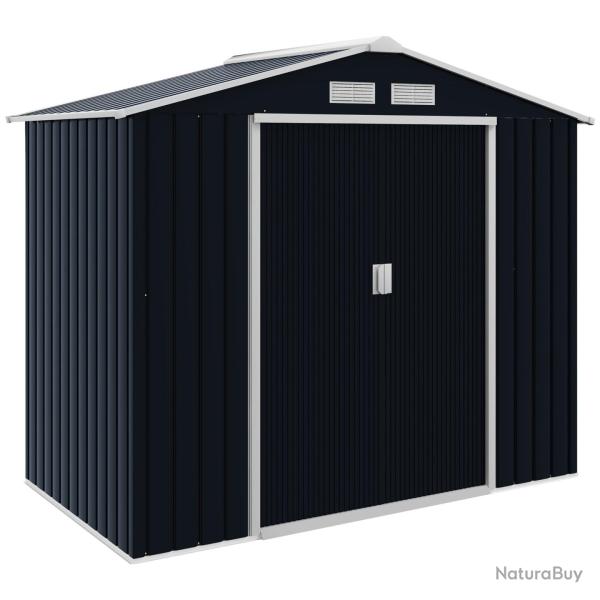 Abri de jardin ext�rieur 213 x 130 x 185 cm grand rangement porte coulissante industriel moderne en
